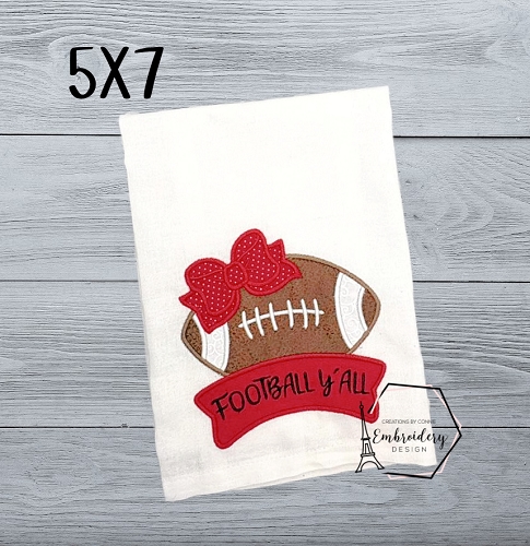 Football Y'all Embrodiery Design - 5x7